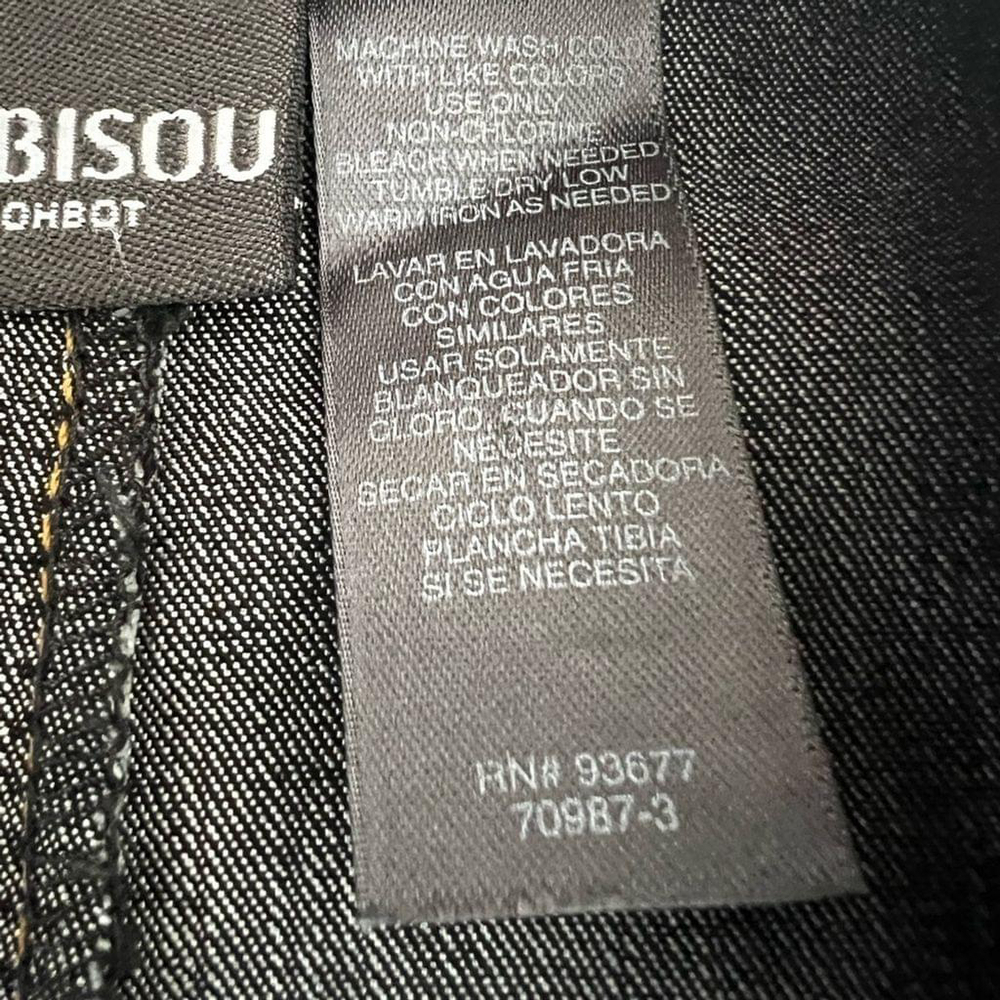 Bisou Bisou Y2K Petite S Dark Wash Denim Blazer Longline Jacket - Picture 11 of 11